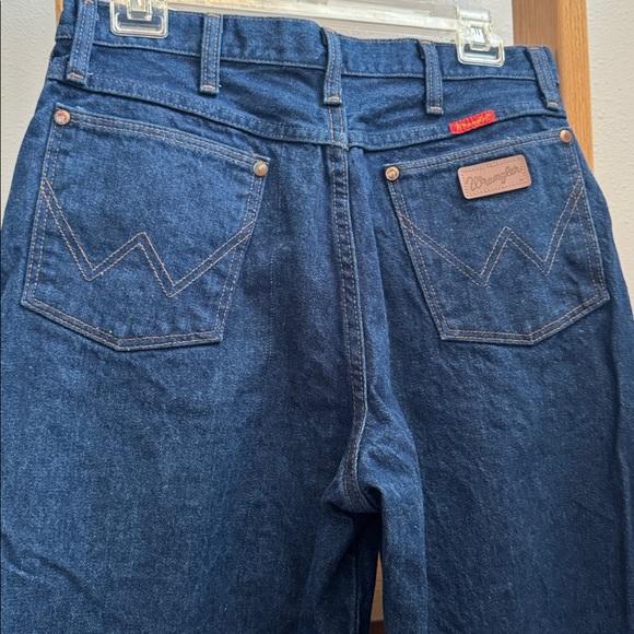 Wrangler 12MWZG Indigo Blue Denim Jeans 13/14 x 34 USA 100% Cotton - Picture 3 of 9